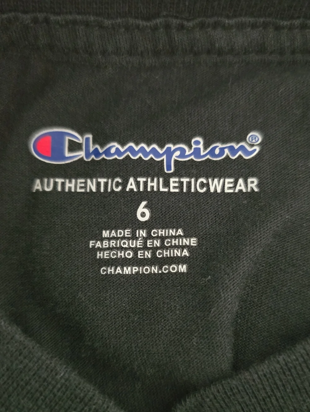 Champion Black Long Sleeve Pajama Top with Black Shorts